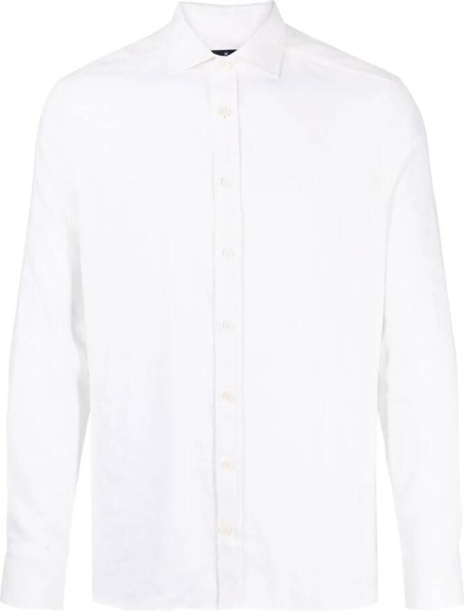 Hackett Overhemd van linnenmix Wit