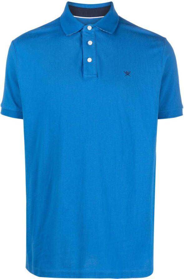 Hackett Poloshirt met geborduurd logo Blauw