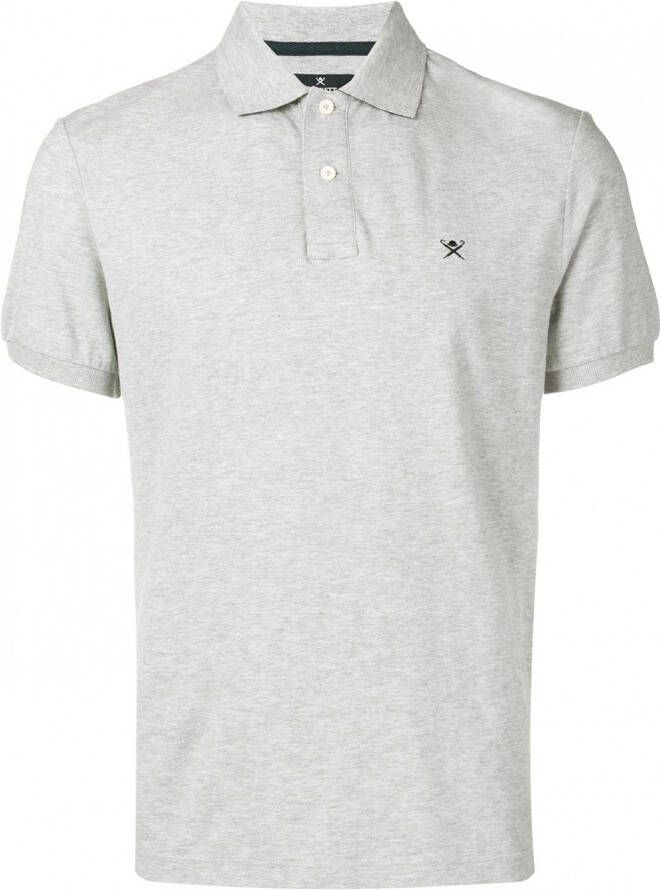 Hackett Poloshirt met geborduurd logo Grijs