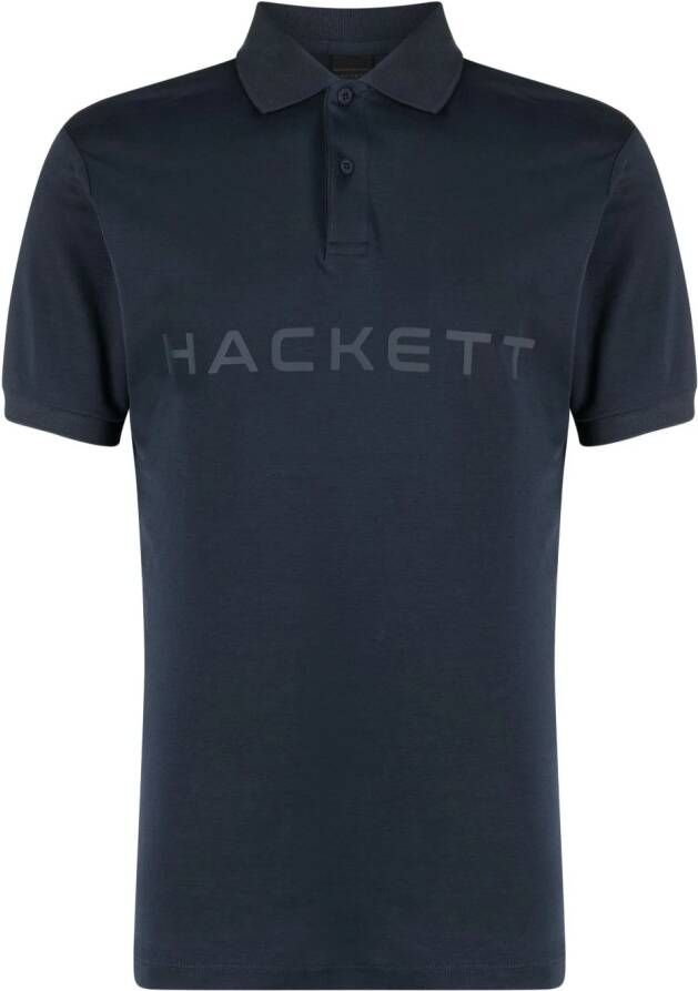 Hackett Poloshirt met logoprint Blauw