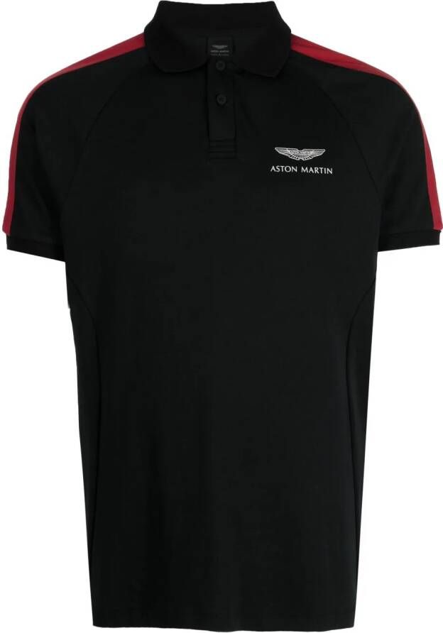 Hackett Poloshirt met logoprint Zwart