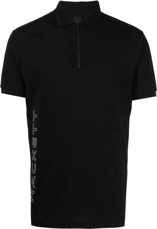 Hackett Poloshirt met logoprint Zwart