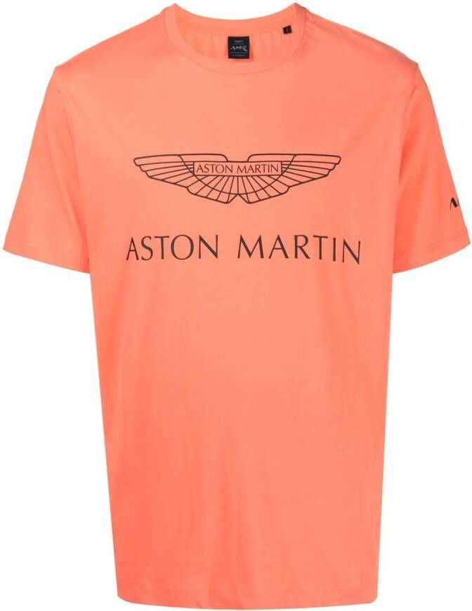 Hackett T-shirt met logoprint Rood