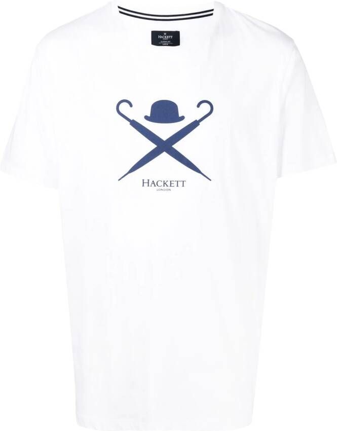 Hackett T-shirt met logoprint Wit