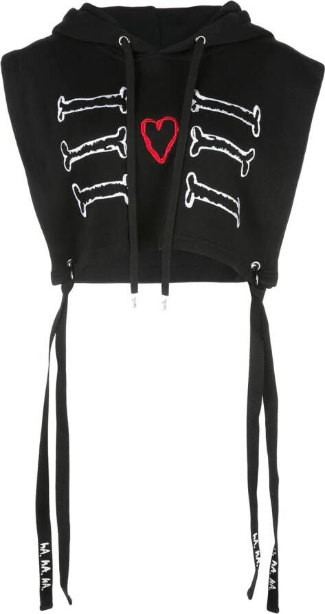 Haculla Cropped hoodie Zwart