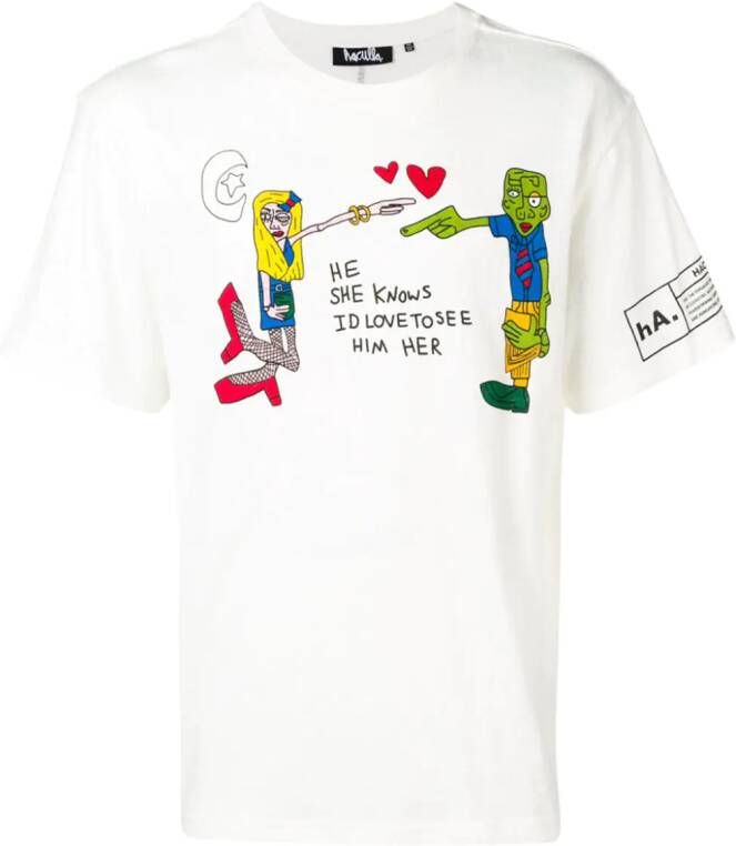 Haculla He she knows T-shirt Wit