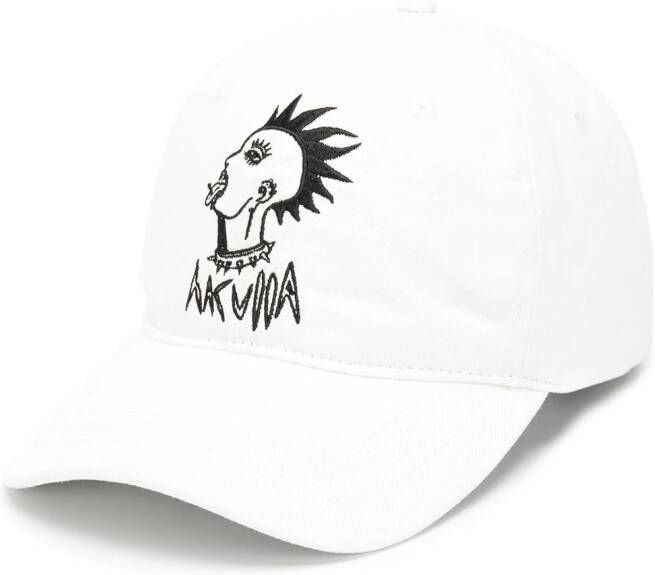 Haculla Honkbalpet met geborduurd logo Wit