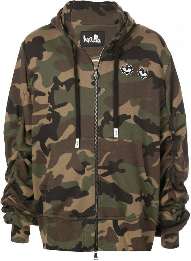Haculla Hoodie met camouflageprint Groen