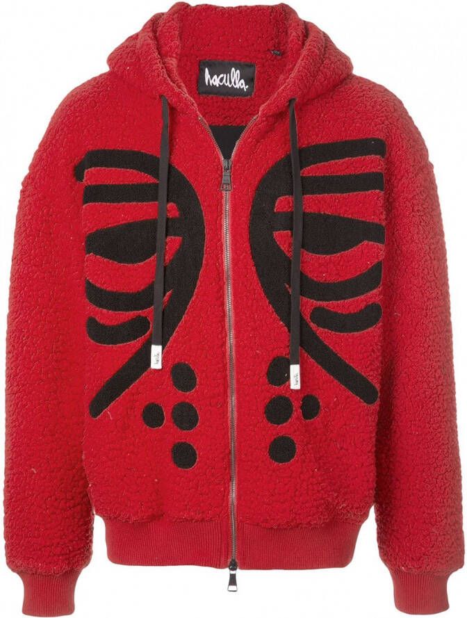 Haculla Hoodie met rits Rood