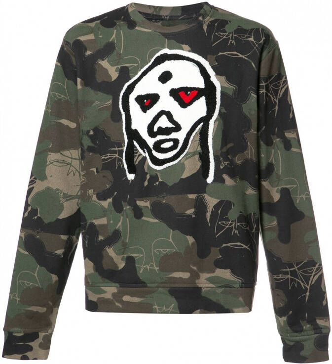 Haculla rugtas met camouflageprint Groen