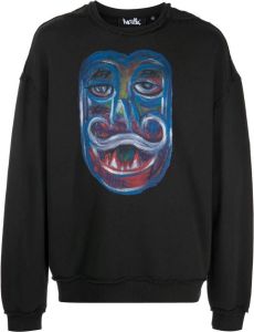 Haculla Sweater met grafische print Zwart
