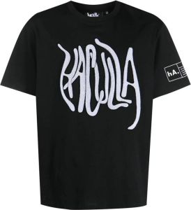 Haculla T-shirt met logopatch Zwart