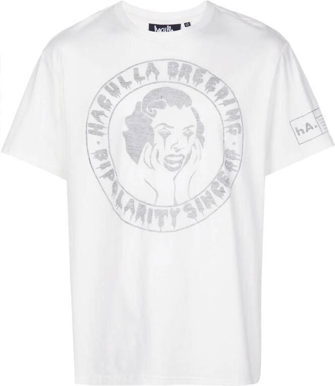 Haculla T-shirt met print Wit