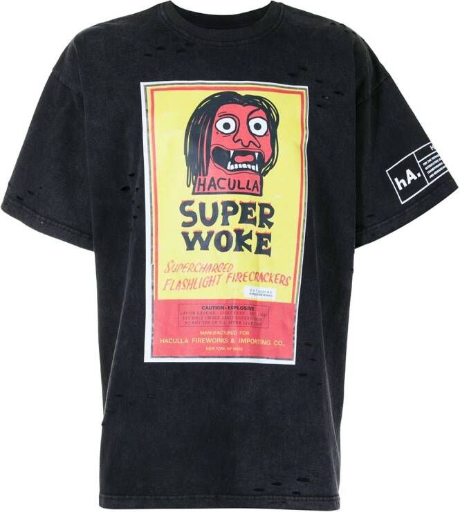 Haculla T-shirt met print Zwart