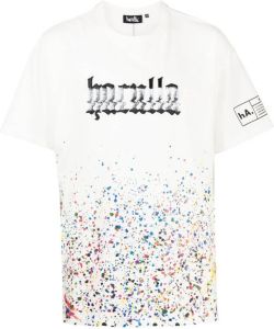 Haculla T-shirt met verfspatten Wit