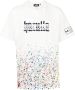 Haculla T-shirt met verfspatten Wit - Thumbnail 1