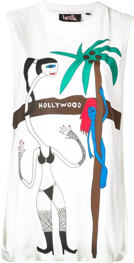 Haculla Tanktop met print Wit