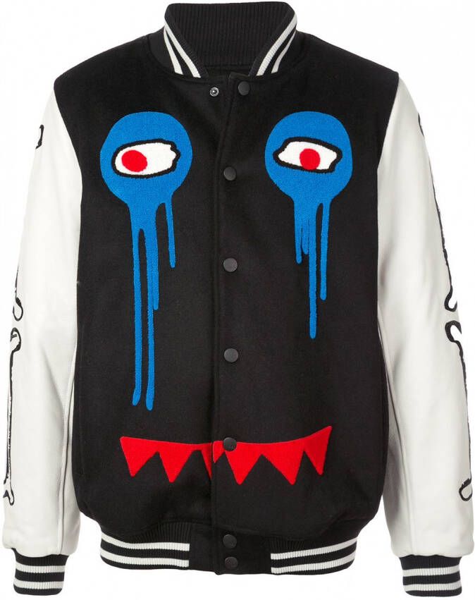 Haculla Universiteits-bomberjack met tekst Zwart