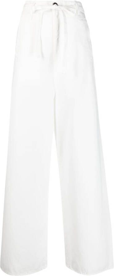 Haikure Broek met wijde pijpen Wit