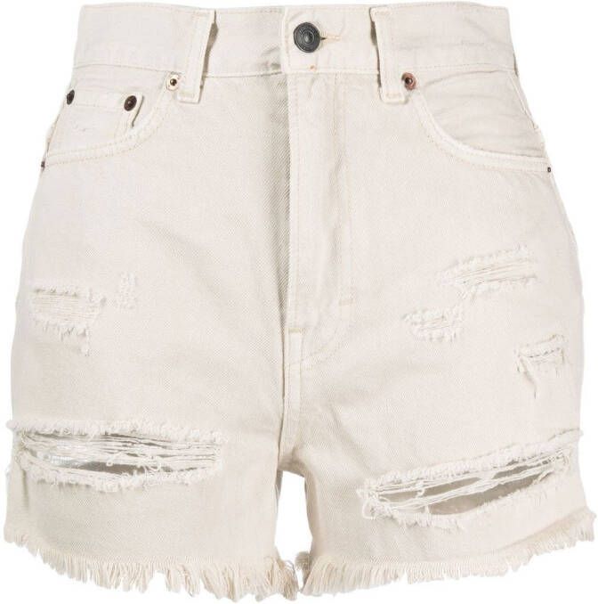 Haikure Gerafelde shorts Beige