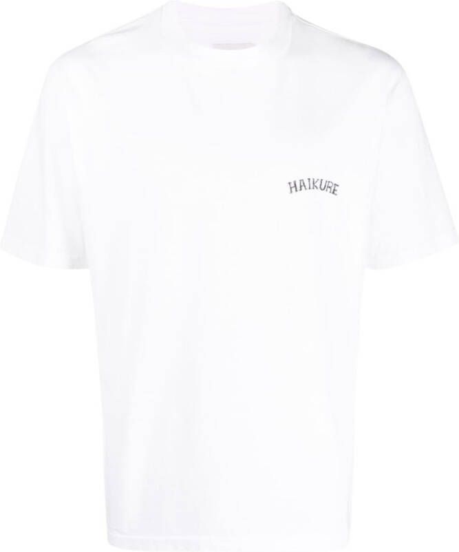 Haikure T-shirt met logodetail Wit