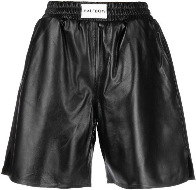 Halfboy Shorts met trekkoordtaille Zwart