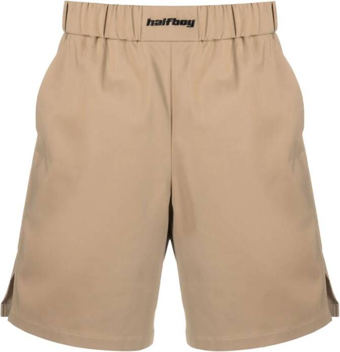 Halfboy Shorts met trekkoord Beige