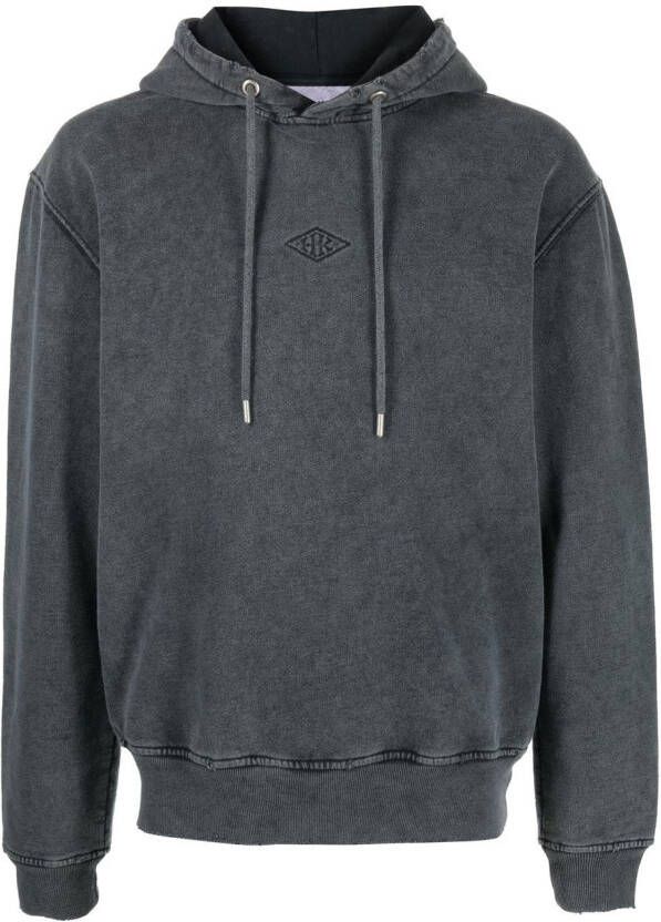 Han Kjøbenhavn Hoodie met geborduurd logo Grijs