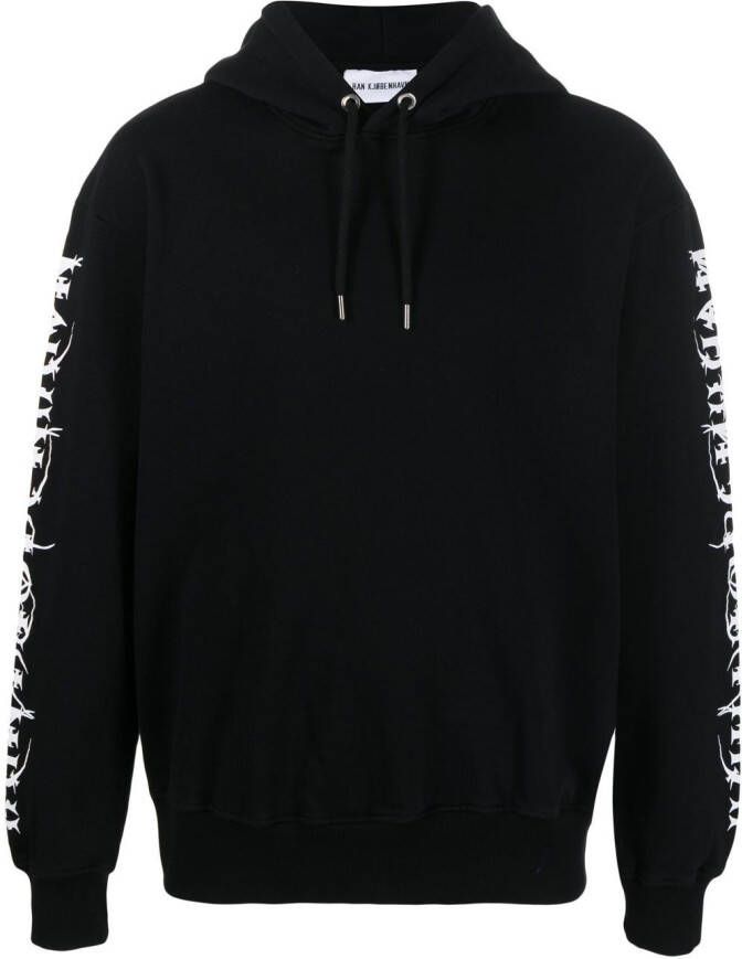Han Kjøbenhavn Hoodie met print Zwart