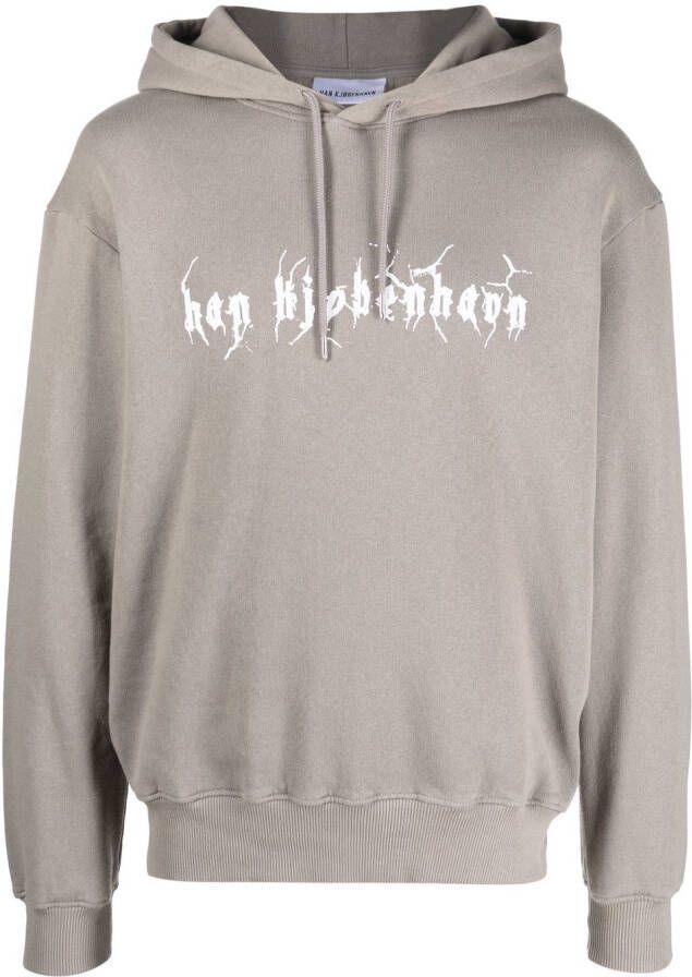 Han Kjøbenhavn Hoodie met logoprint Grijs