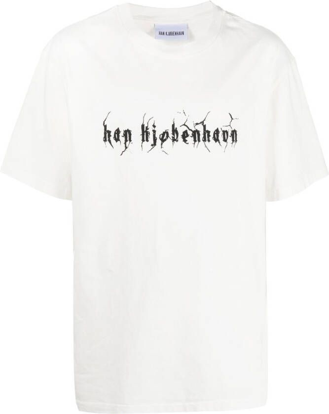 Han Kjøbenhavn T-shirt met logoprint Wit
