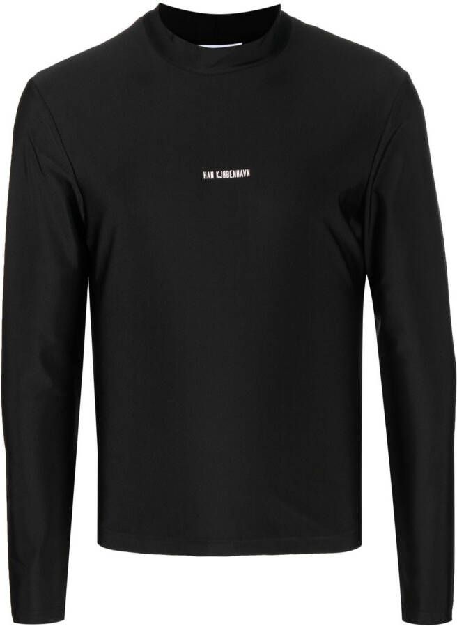 Han Kjøbenhavn T-shirt met logoprint Zwart