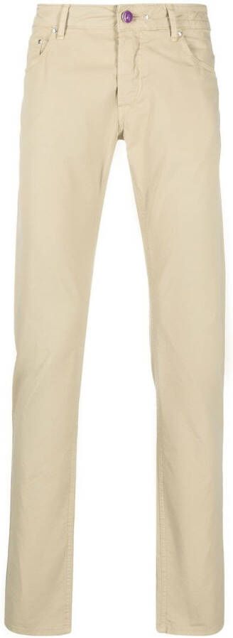 Hand Picked Slim-fit broek Beige