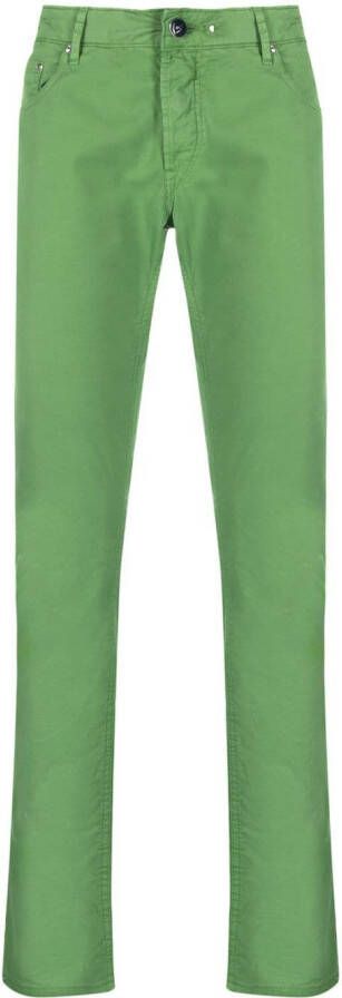 Hand Picked Slim-fit broek Groen