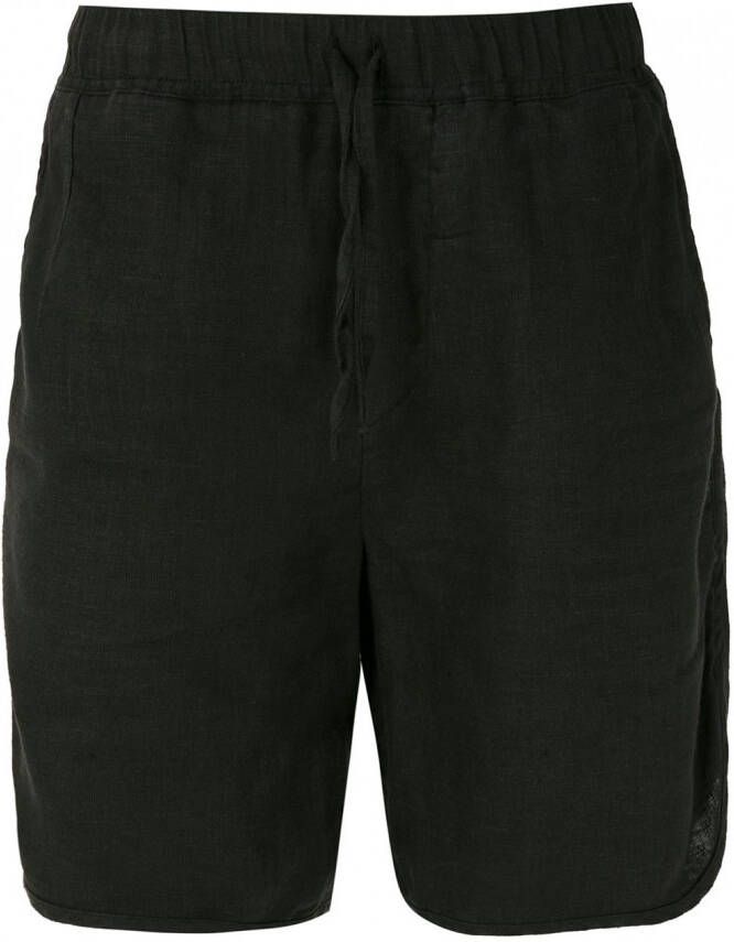Handred Linnen shorts Zwart