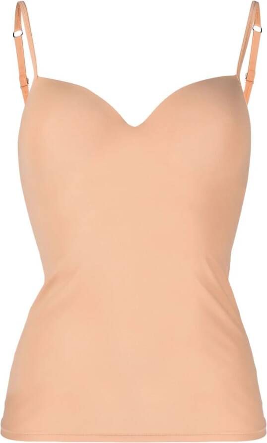 Hanro Hemd met sweetheart hals Beige