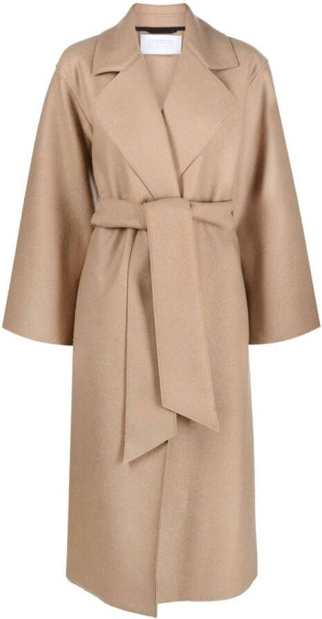 Harris Wharf London Mantel met ceintuur Beige