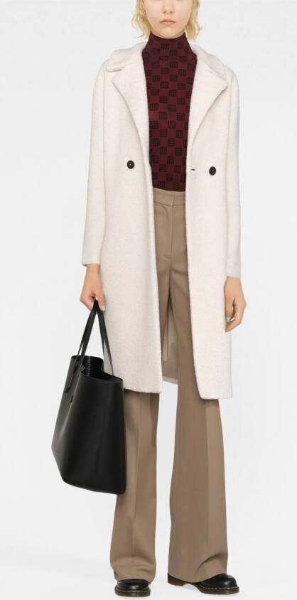 Harris Wharf London Jas met dubbele rij knopen Beige