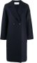 Harris Wharf London Mantel met dubbele rij knopen Blauw - Thumbnail 1