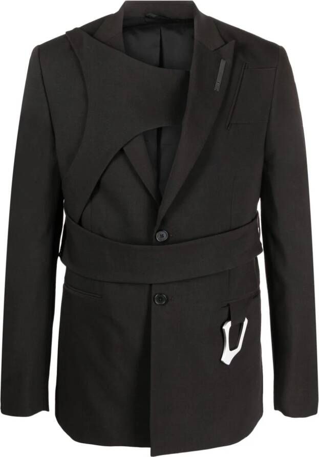 HELIOT EMIL Blazer met enkele rij knopen Bruin