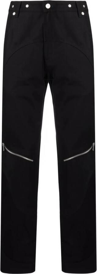 HELIOT EMIL Broek met ritsdetail Zwart