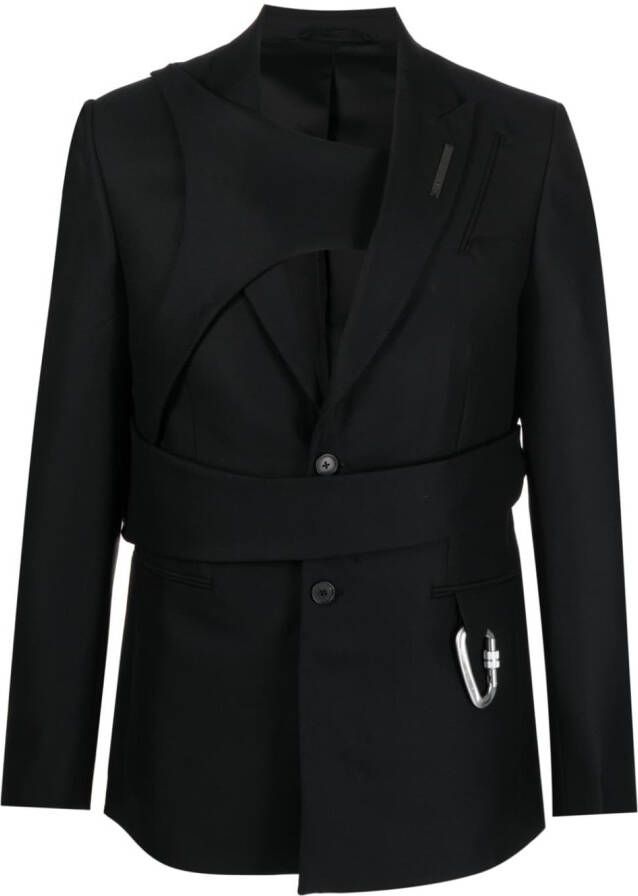 HELIOT EMIL Gestreepte blazer Zwart