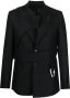 HELIOT EMIL Gestreepte blazer Zwart - Thumbnail 1