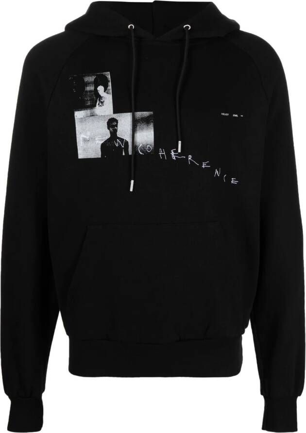 HELIOT EMIL Hoodie met print Zwart