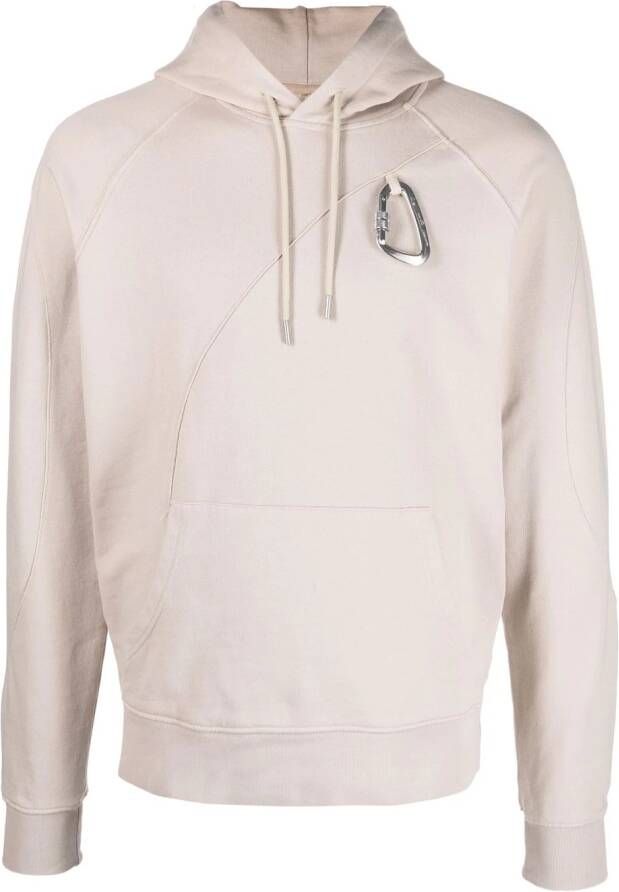 HELIOT EMIL Hoodie met trekkoord heren biologisch katoen L Beige