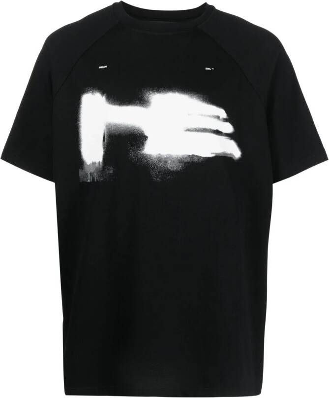 HELIOT EMIL T-shirt met logoprint Zwart