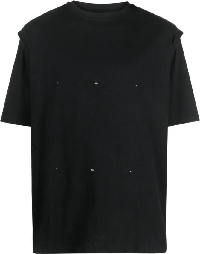 HELIOT EMIL T-shirt met logo Zwart