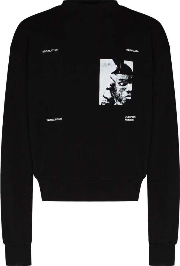 HELIOT EMIL Sweater met print Zwart