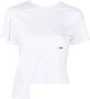 HELIOT EMIL T-shirt met geborduurd logo Wit - Thumbnail 1
