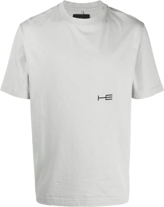 HELIOT EMIL T-shirt met logoprint Grijs